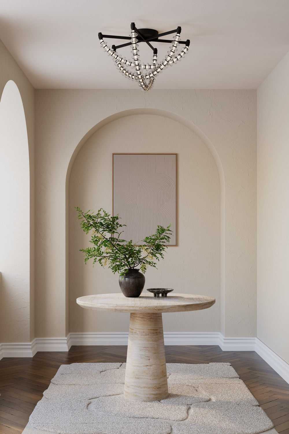 Pearl LED Flush Mount in Dark Matte Black Minka-Lavery