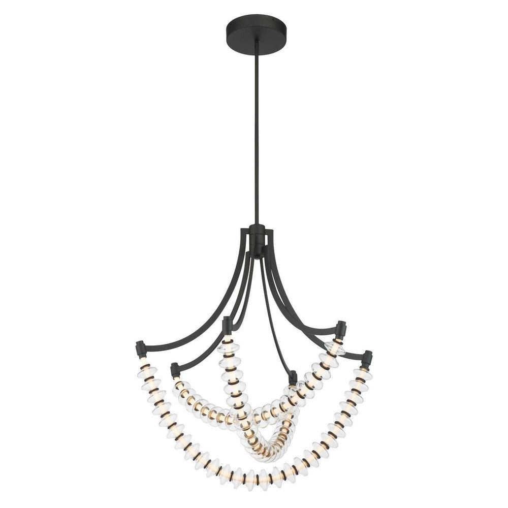 Pearl LED Chandelier in Dark Matte Black Minka-Lavery