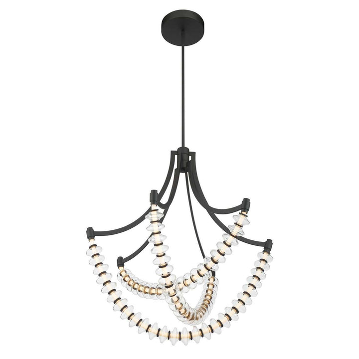 Pearl LED Chandelier in Dark Matte Black Minka-Lavery