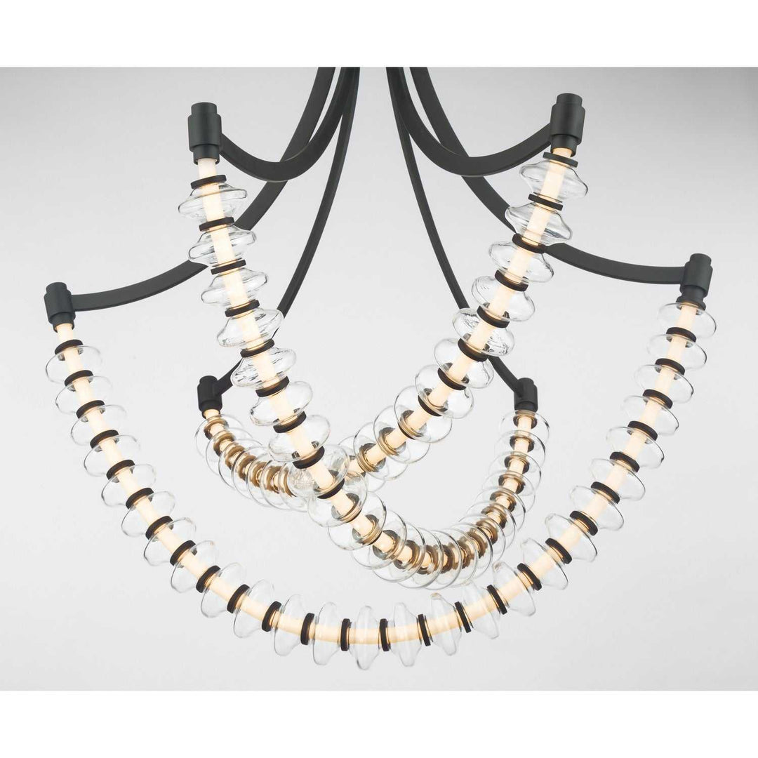 Pearl LED Chandelier in Dark Matte Black Minka-Lavery