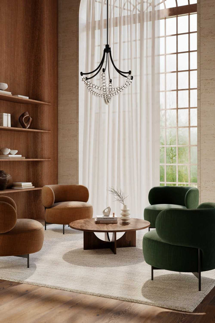 Pearl LED Chandelier in Dark Matte Black Minka-Lavery