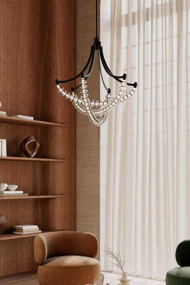 Pearl LED Chandelier in Dark Matte Black Minka-Lavery