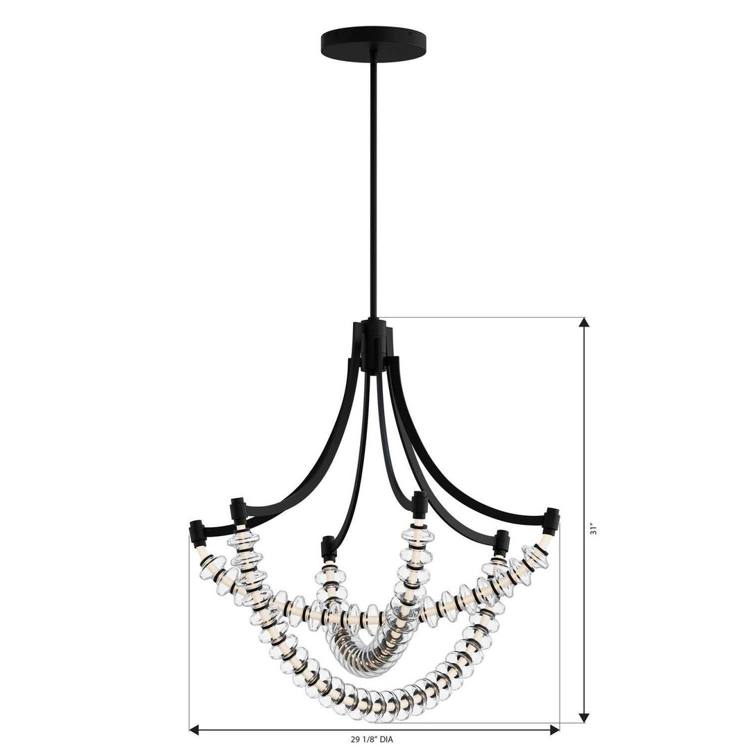 Pearl LED Chandelier in Dark Matte Black Minka-Lavery