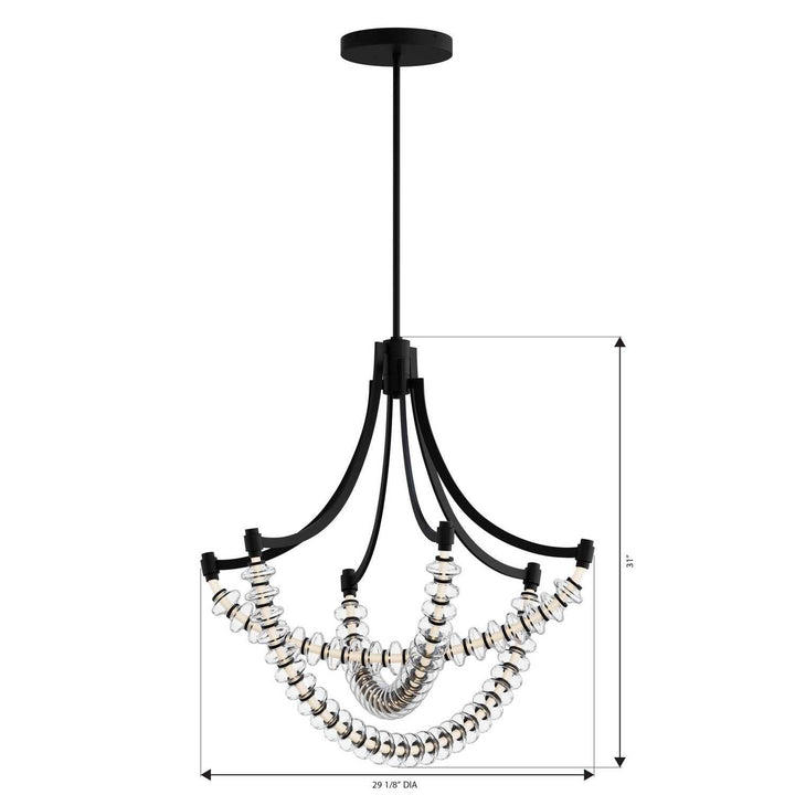 Pearl LED Chandelier in Dark Matte Black Minka-Lavery