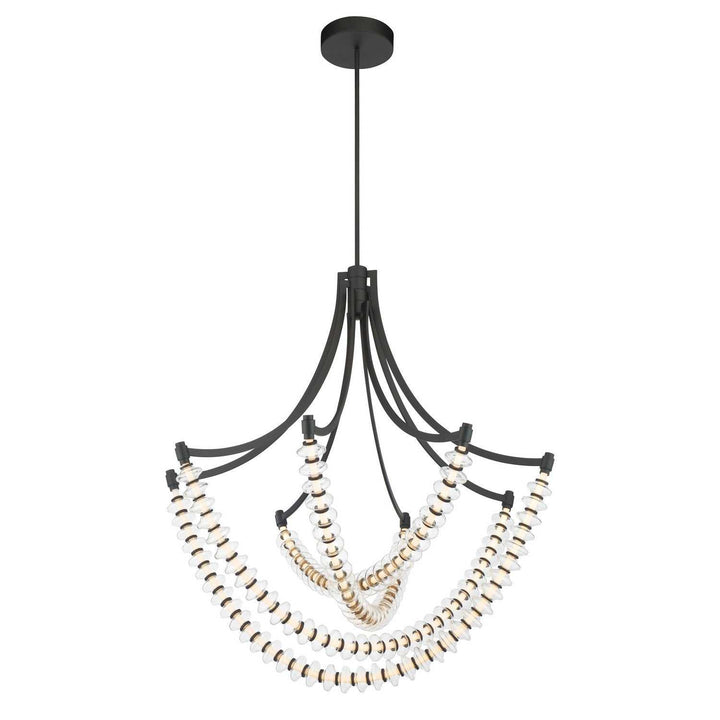 Pearl LED Chandelier in Dark Matte Black Minka-Lavery
