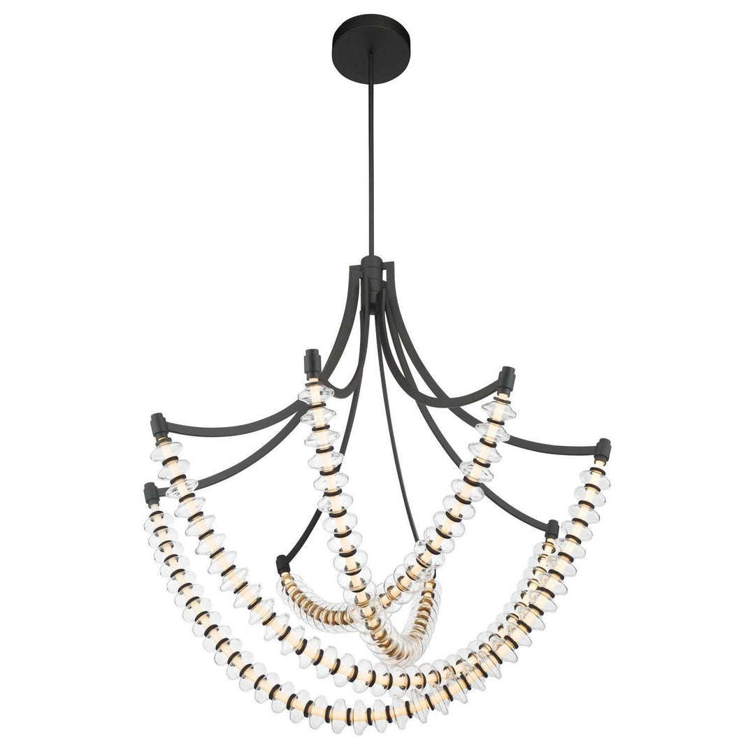 Pearl LED Chandelier in Dark Matte Black Minka-Lavery