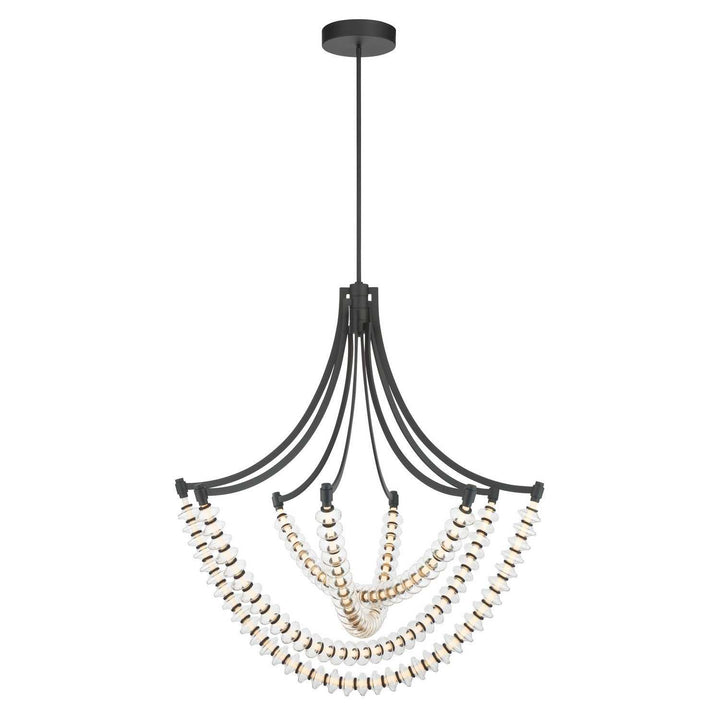 Pearl LED Chandelier in Dark Matte Black Minka-Lavery