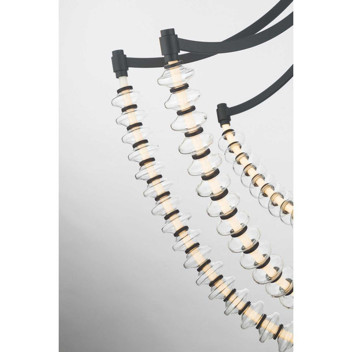Pearl LED Chandelier in Dark Matte Black Minka-Lavery