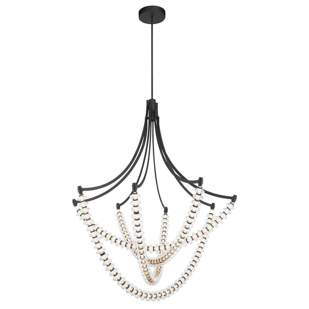 Pearl LED Chandelier in Dark Matte Black Minka-Lavery