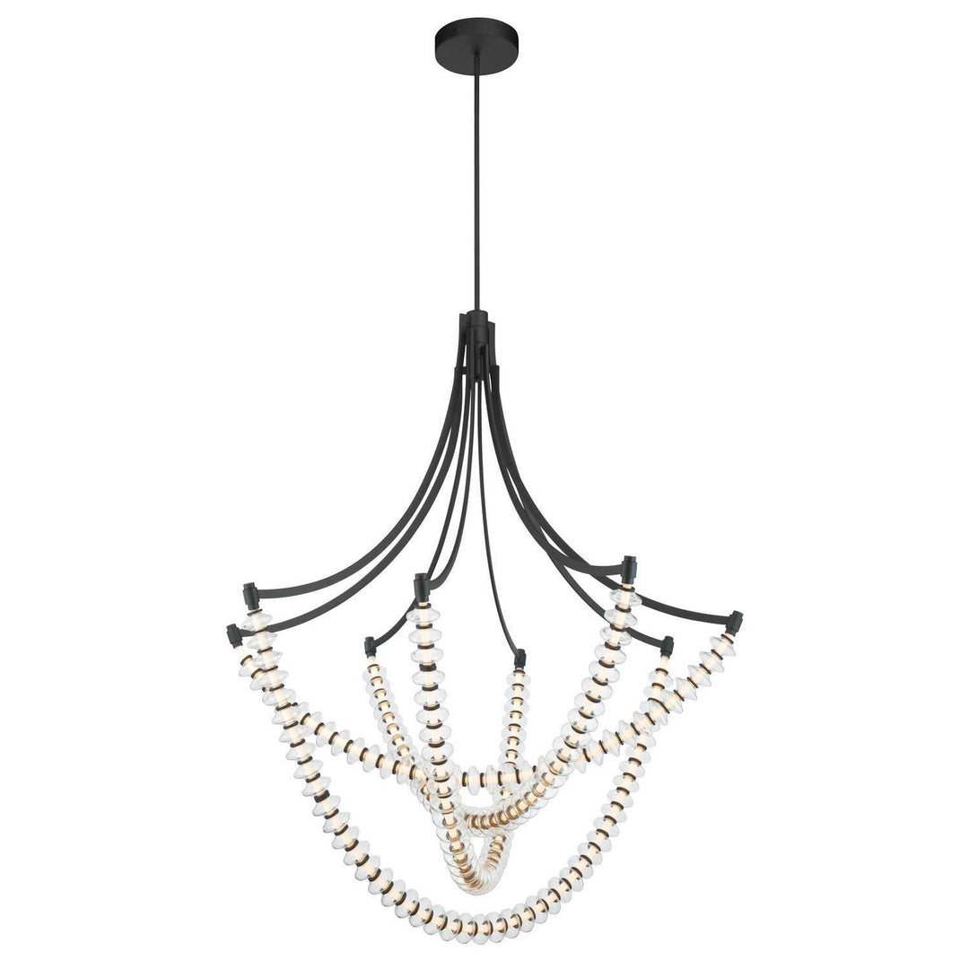 Pearl LED Chandelier in Dark Matte Black Minka-Lavery