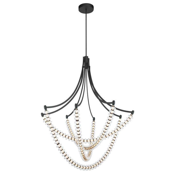 Pearl LED Chandelier in Dark Matte Black Minka-Lavery