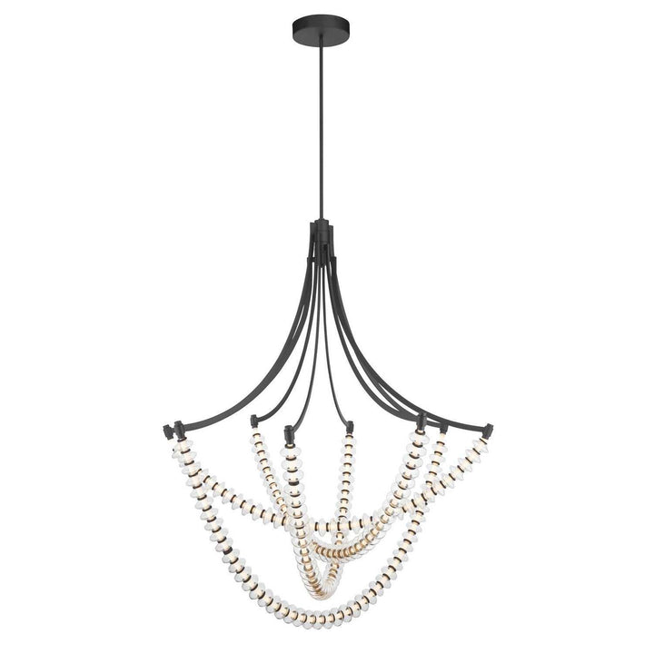 Pearl LED Chandelier in Dark Matte Black Minka-Lavery