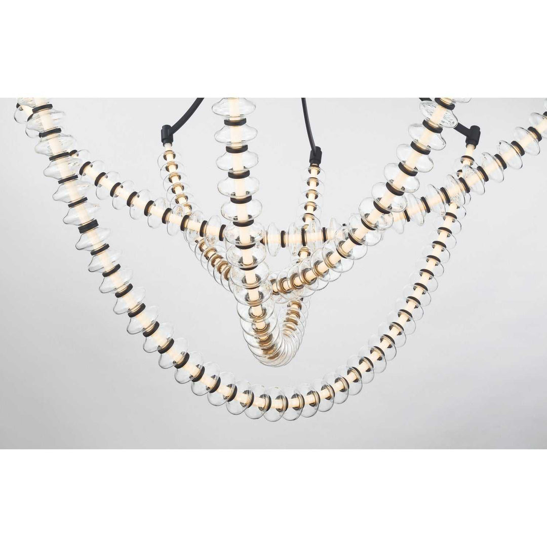 Pearl LED Chandelier in Dark Matte Black Minka-Lavery