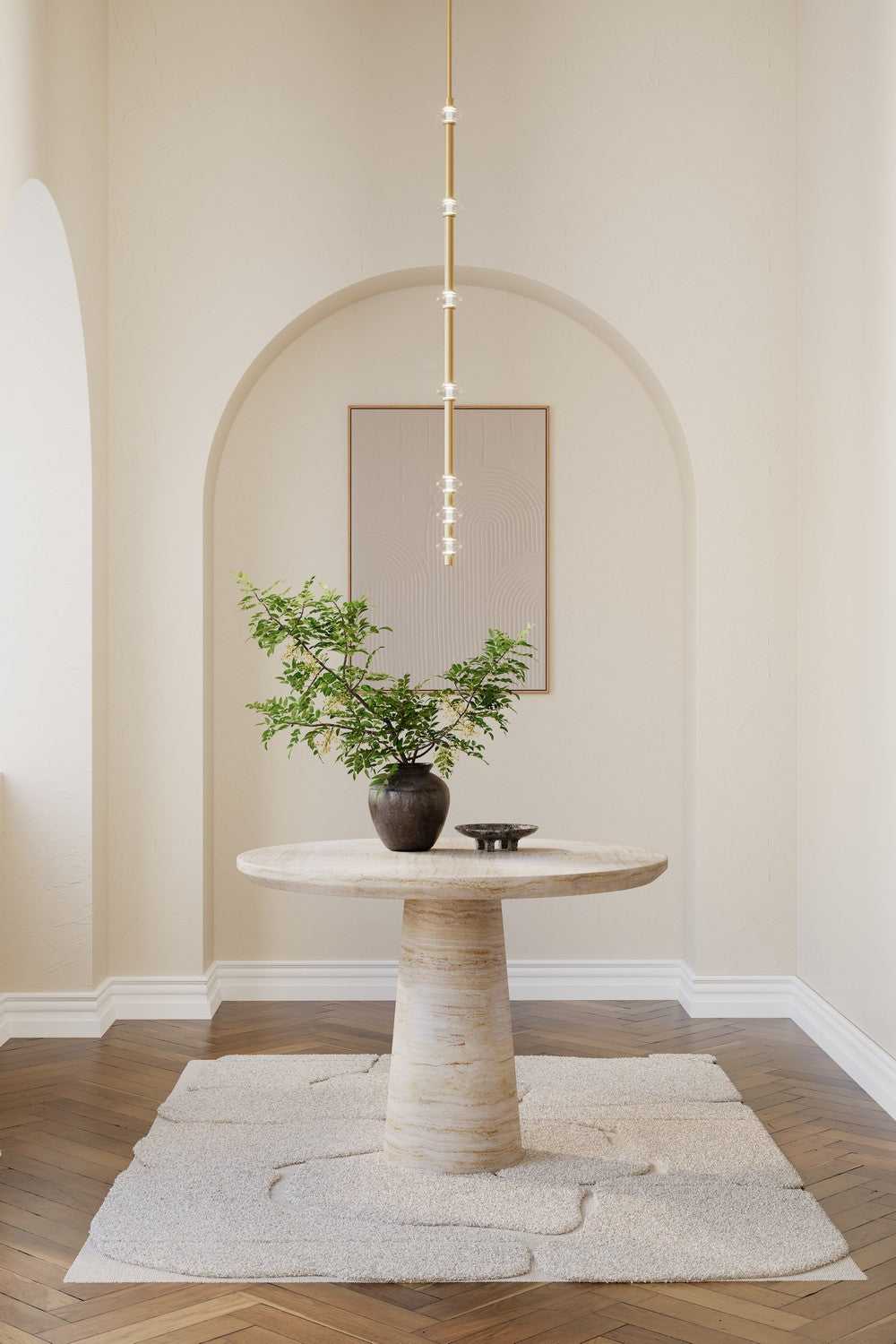 Pearl LED Mini Pendant in Legacy Brass Minka-Lavery