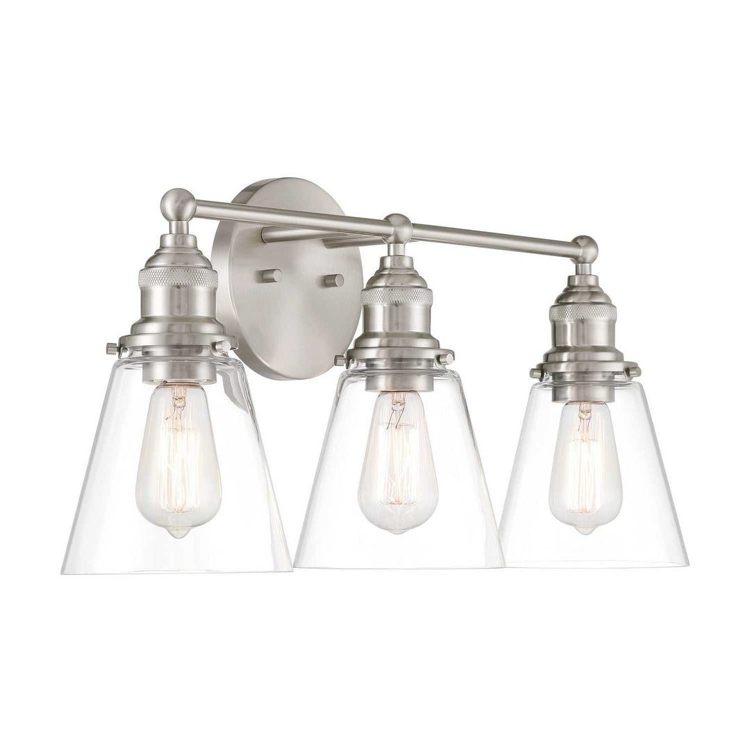 Barwell Three Light Vanity in Brushed Nickel Minka-Lavery