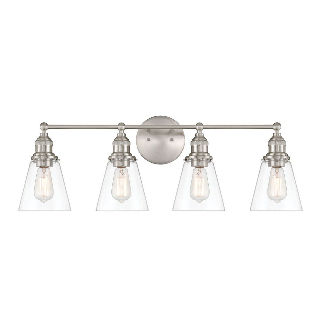 Barwell Four Light Vanity in Brushed Nickel Minka-Lavery