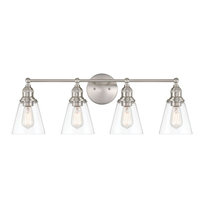 Barwell Four Light Vanity in Brushed Nickel Minka-Lavery