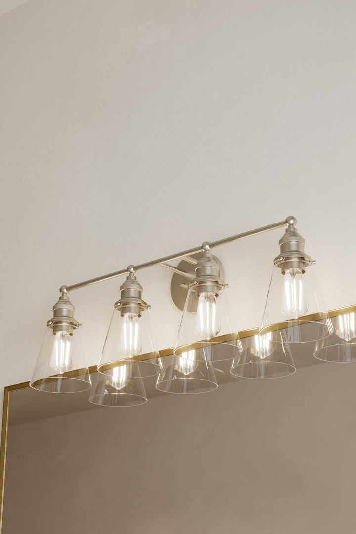 Barwell Four Light Vanity in Brushed Nickel Minka-Lavery