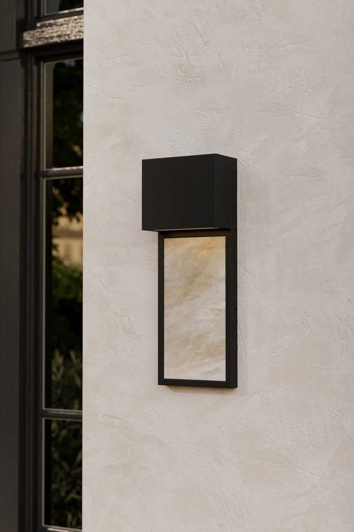 Norrin LED Outdoor Wall Sconce in Sand Coal Black Minka-Lavery
