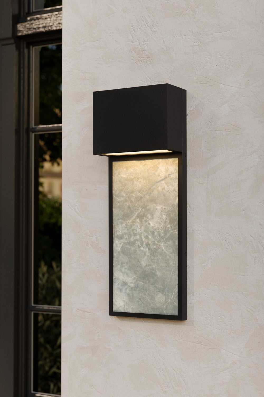 Norrin LED Outdoor Wall Sconce in Sand Coal Black Minka-Lavery