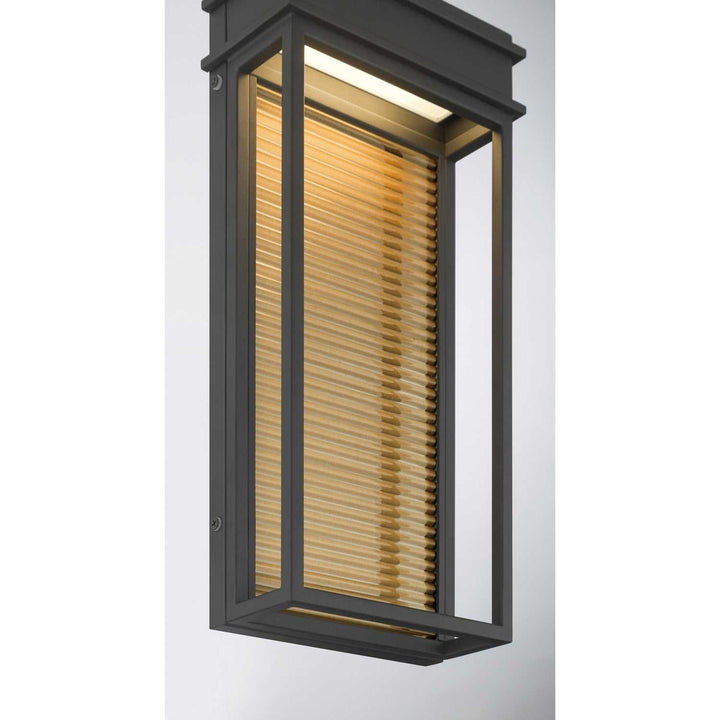 Clyne LED Outdoor Wall Sconce in Sand Coal Black Minka-Lavery