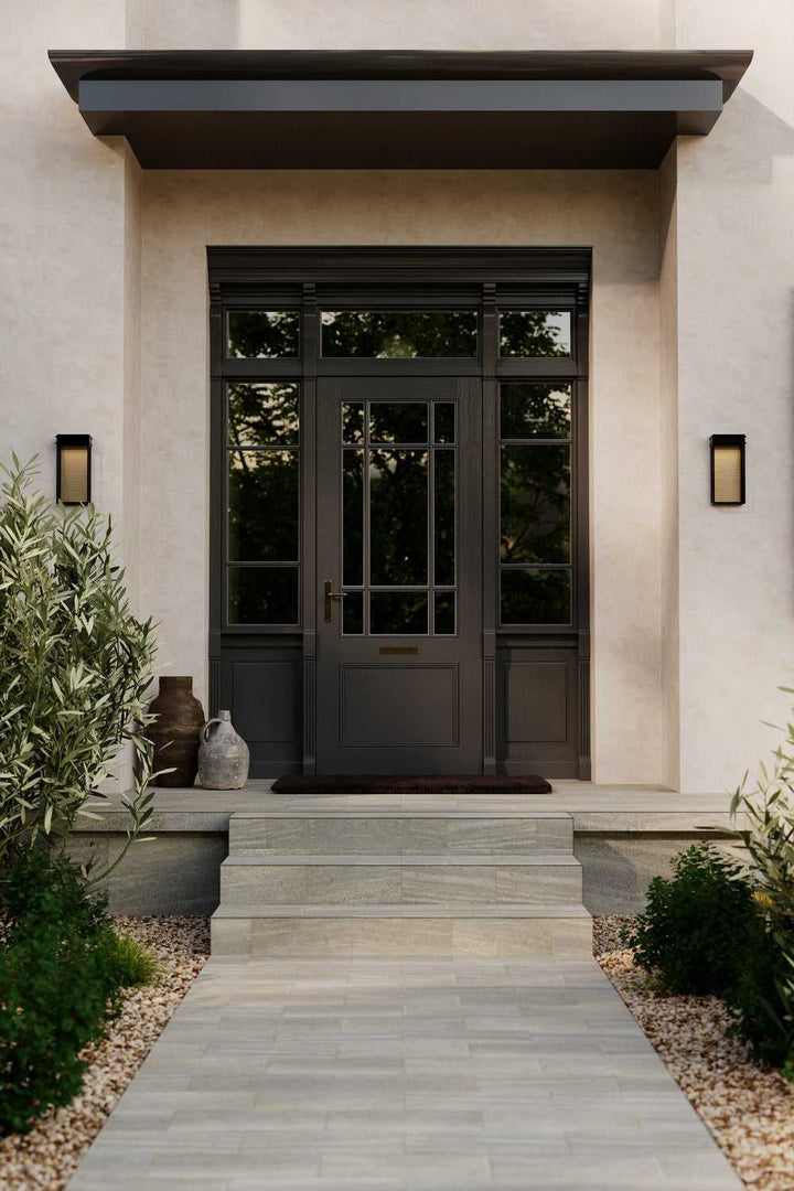 Clyne LED Outdoor Wall Sconce in Sand Coal Black Minka-Lavery