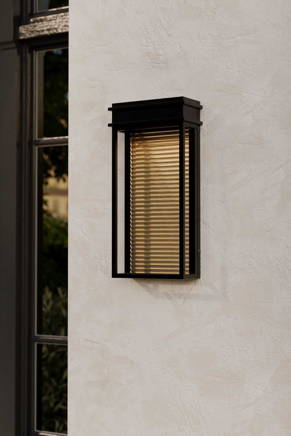 Clyne LED Outdoor Wall Sconce in Sand Coal Black Minka-Lavery