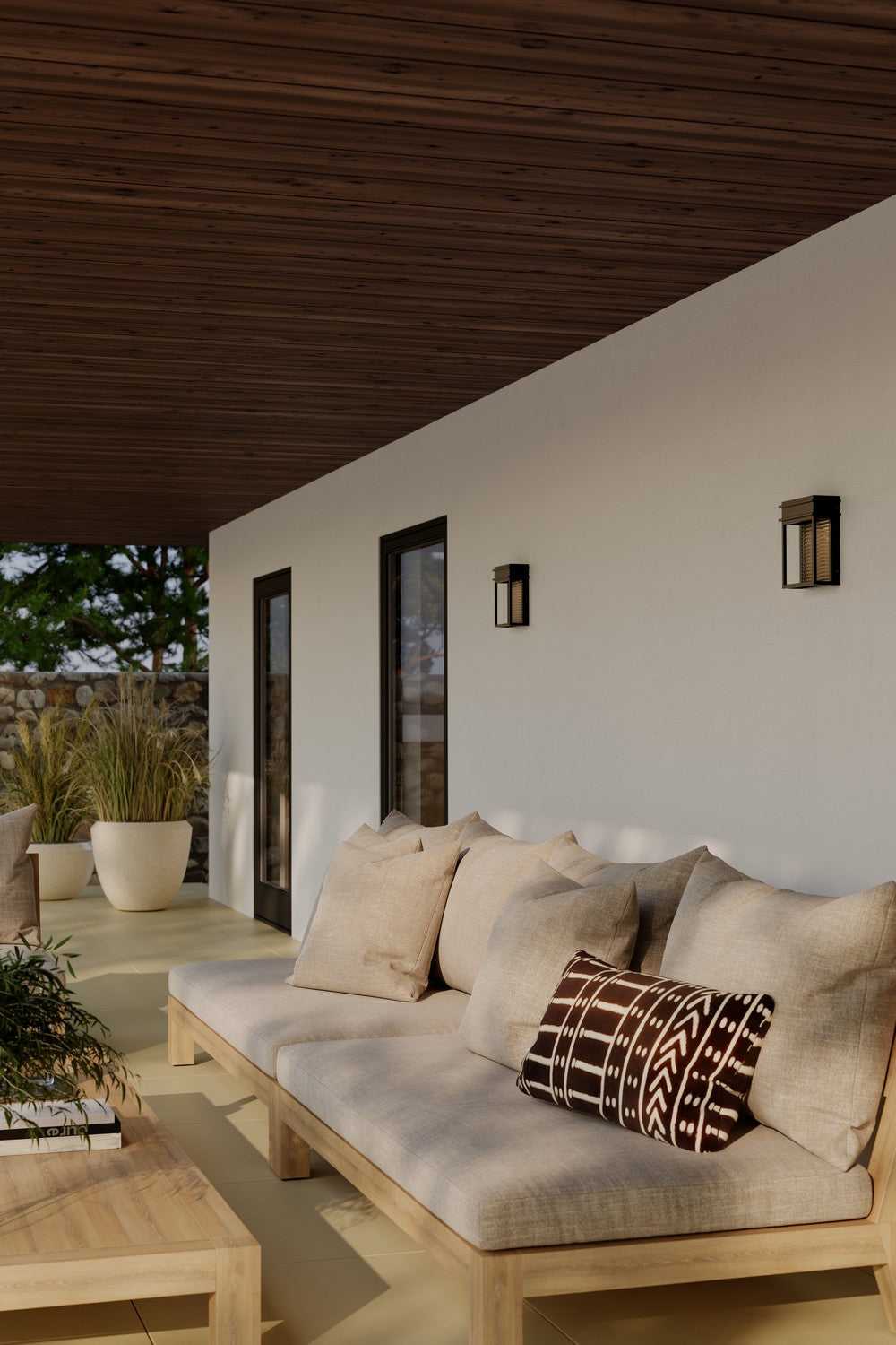 Clyne LED Outdoor Wall Sconce in Sand Coal Black Minka-Lavery