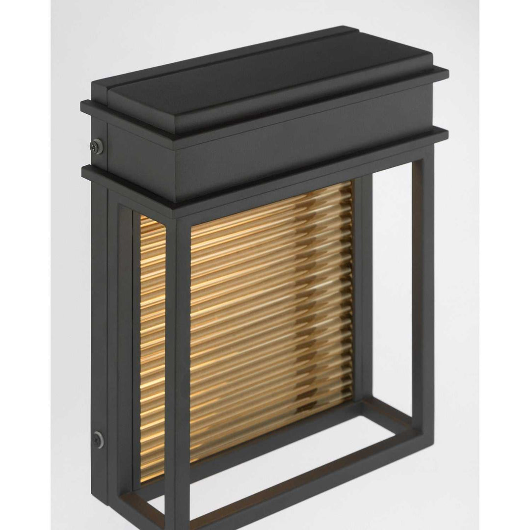 Clyne LED Outdoor Wall Sconce in Sand Coal Black Minka-Lavery