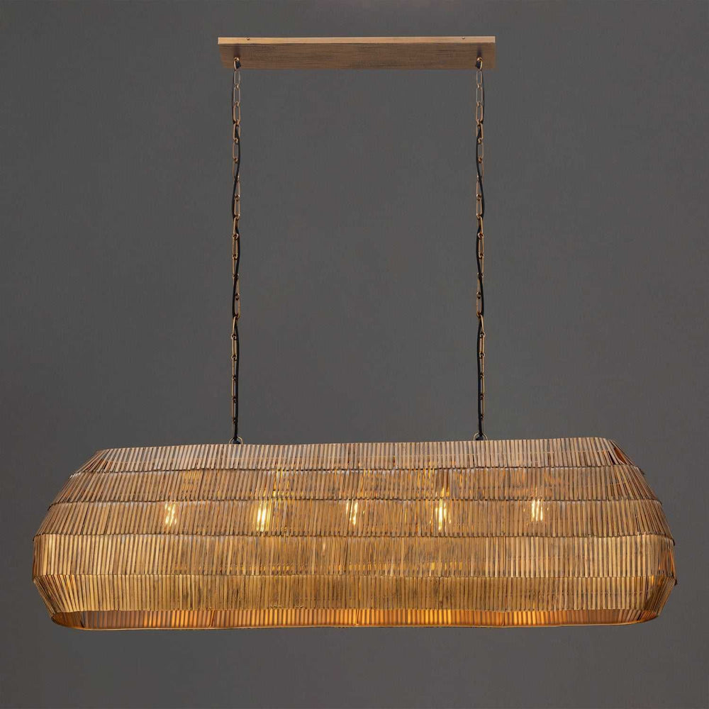 Maxim - 29185AB - Five Light Linear Pendant - Gilda - Antique Brass