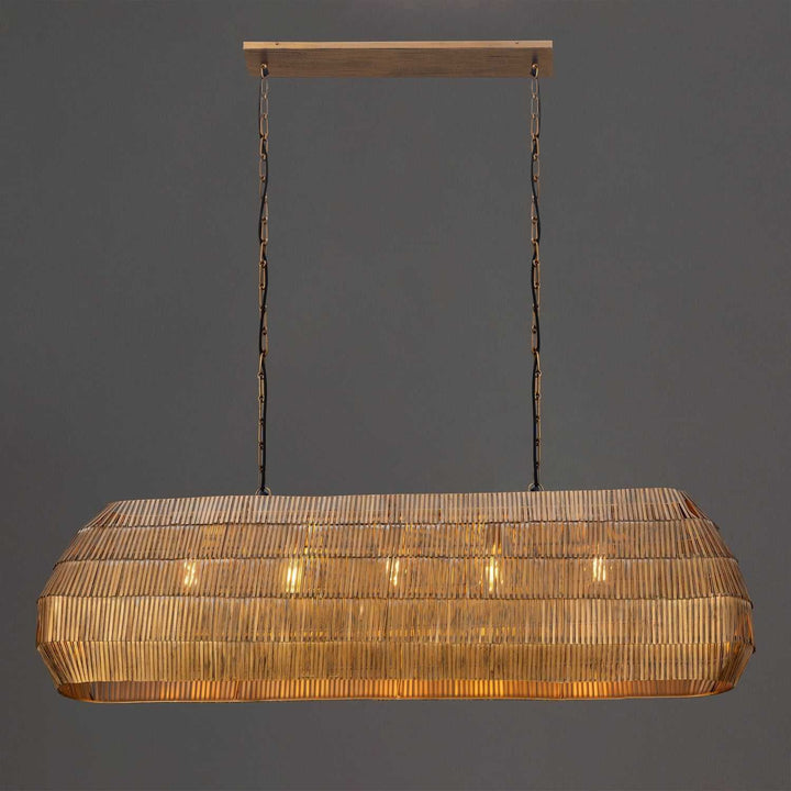 Maxim - 29185AB - Five Light Linear Pendant - Gilda - Antique Brass