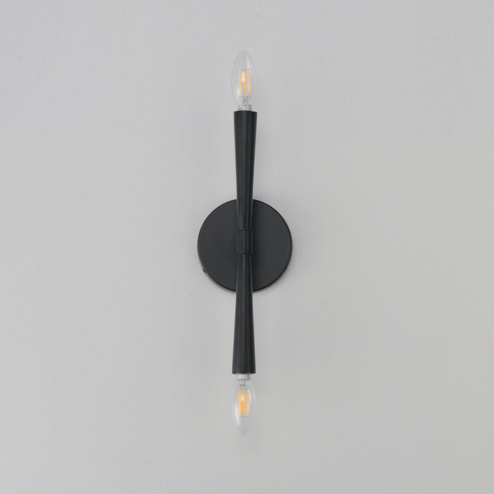 Maxim - 24620BK - Two Light Wall Sconce - Rome - Black