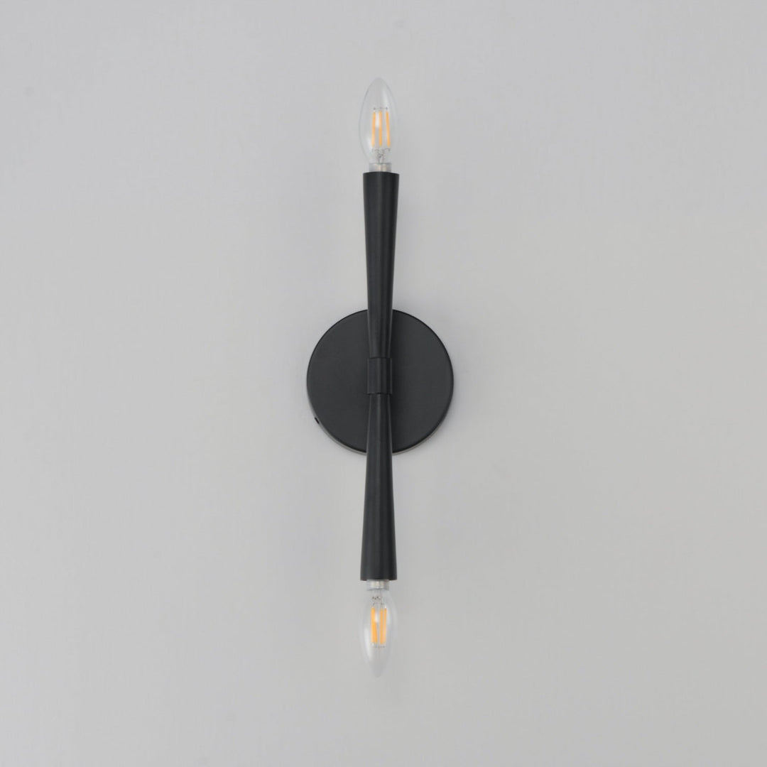 Maxim - 24620BK - Two Light Wall Sconce - Rome - Black
