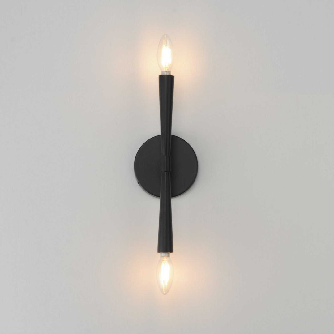 Maxim - 24620BK - Two Light Wall Sconce - Rome - Black