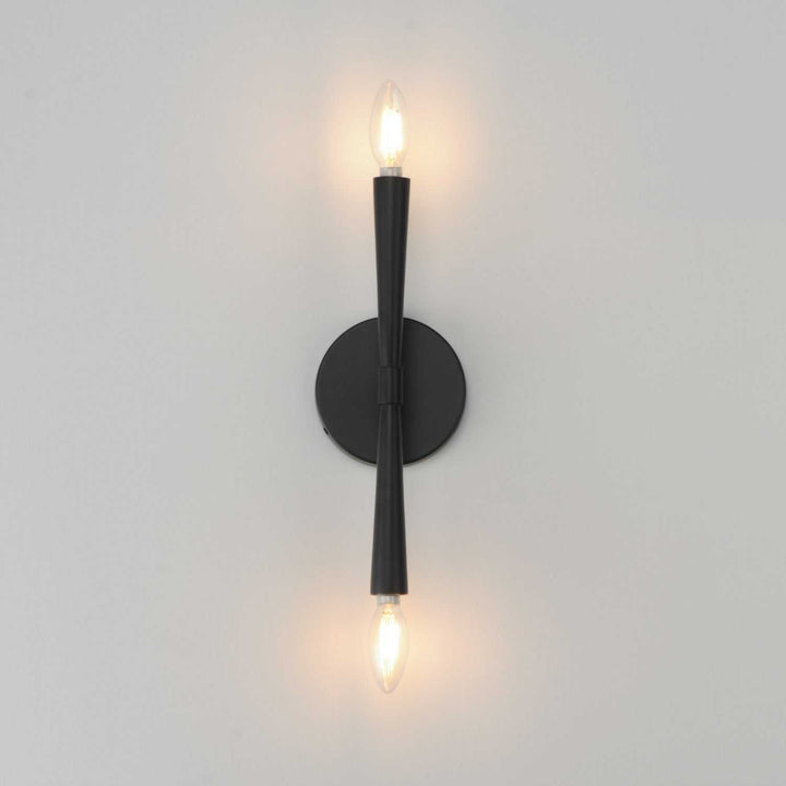 Maxim - 24620BK - Two Light Wall Sconce - Rome - Black