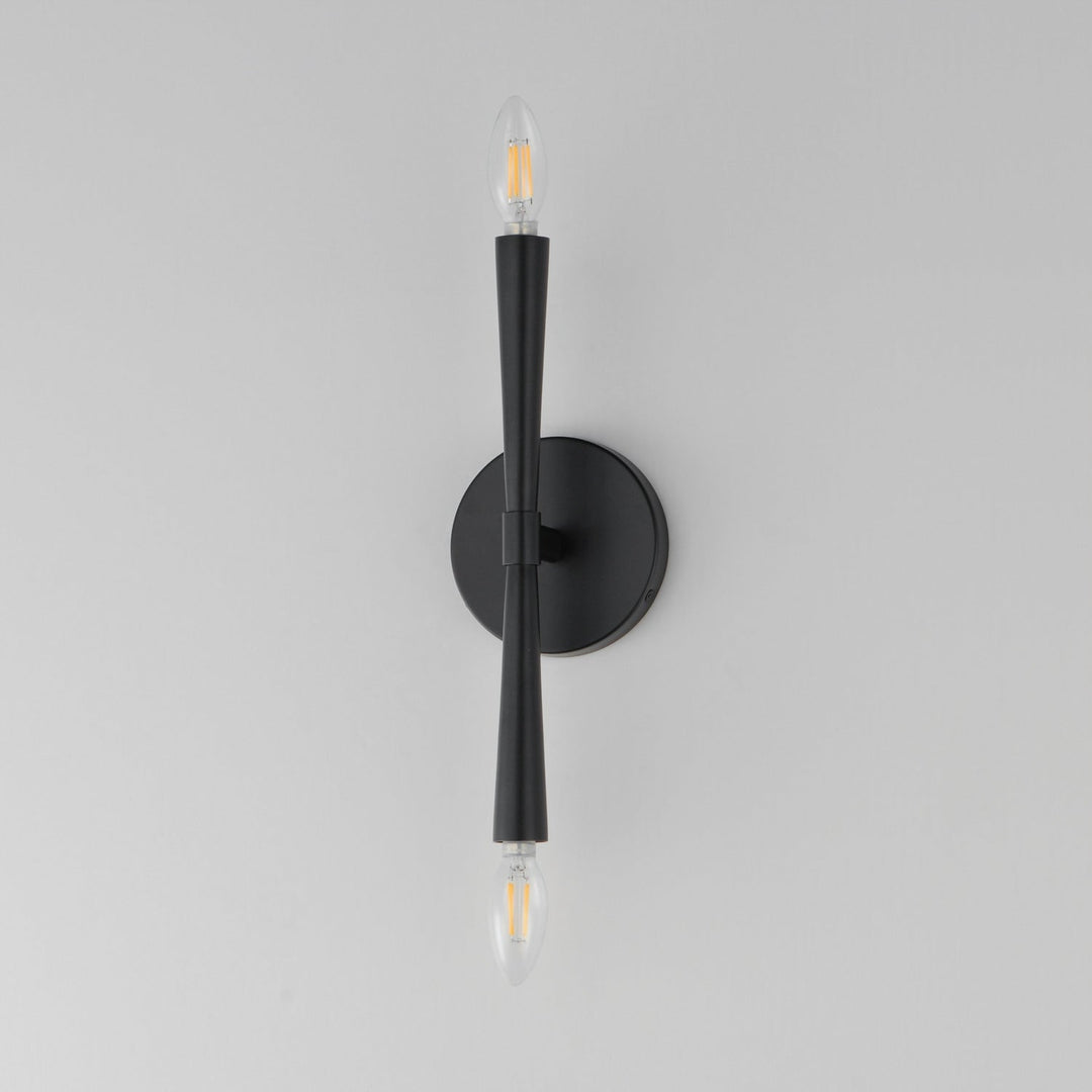 Maxim - 24620BK - Two Light Wall Sconce - Rome - Black