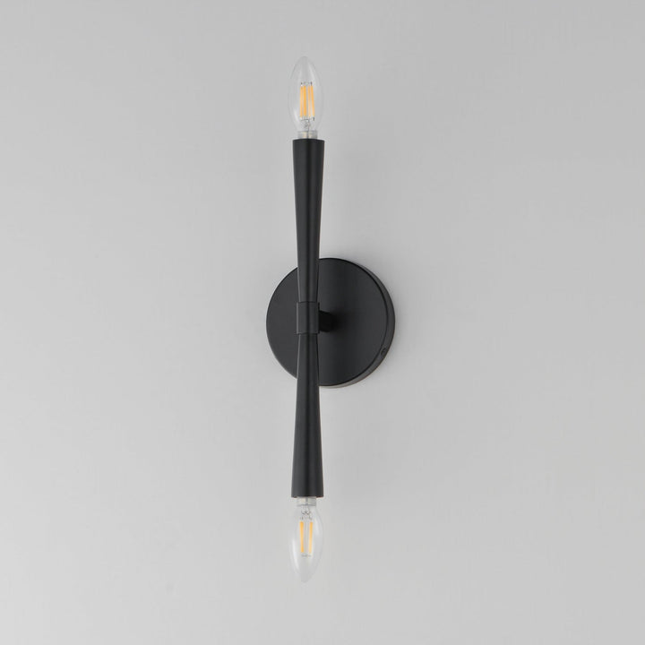Maxim - 24620BK - Two Light Wall Sconce - Rome - Black