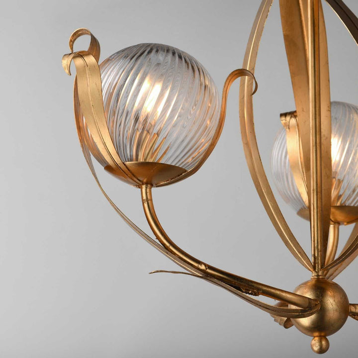 Maxim - 28713CRGL - Three Light Pendant - Firenze - Gold Leaf