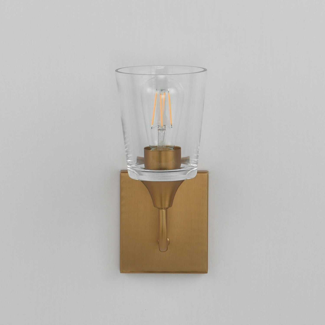 Maxim - 12881CLNAB - One Light Wall Sconce - Hudson - Natural Aged Brass