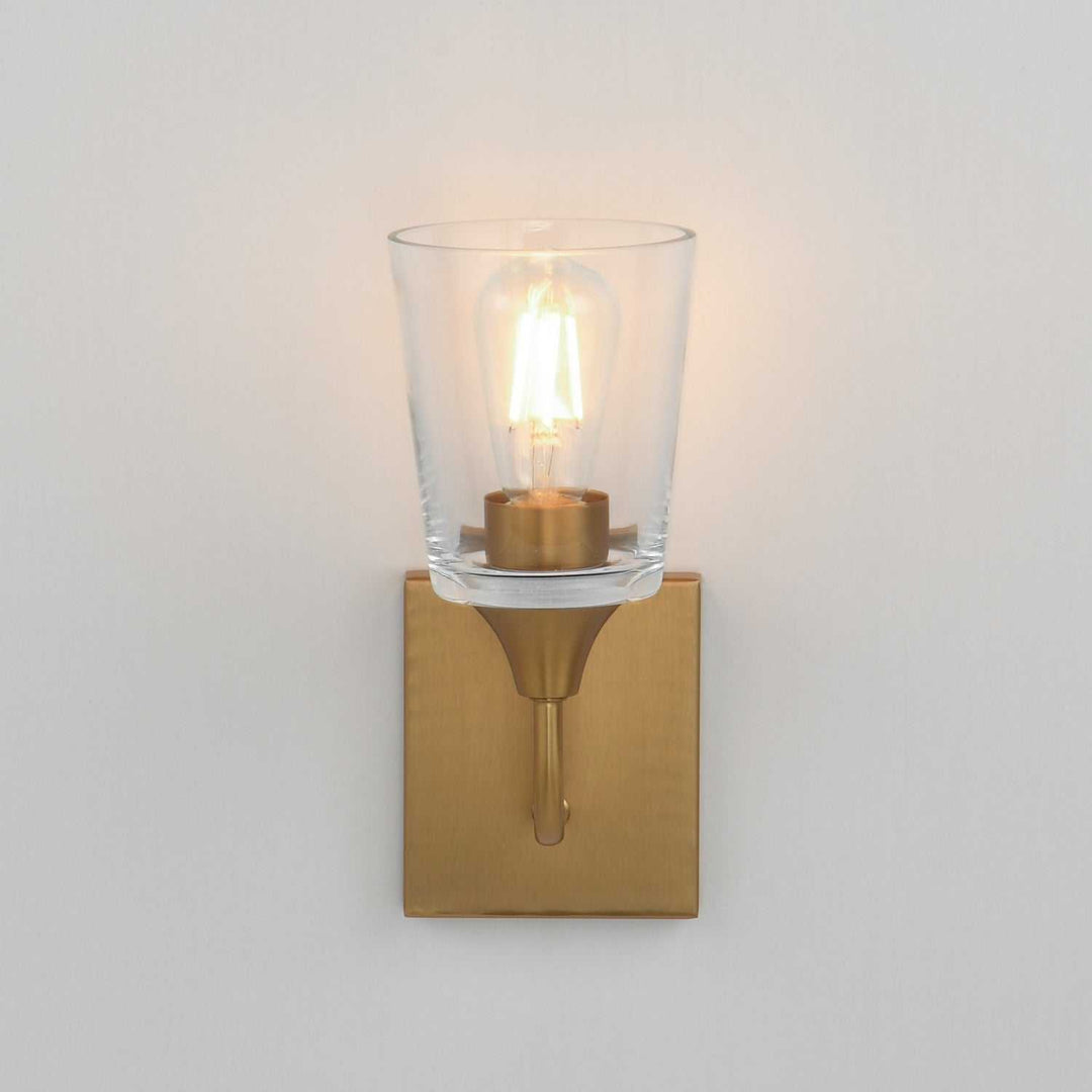 Maxim - 12881CLNAB - One Light Wall Sconce - Hudson - Natural Aged Brass