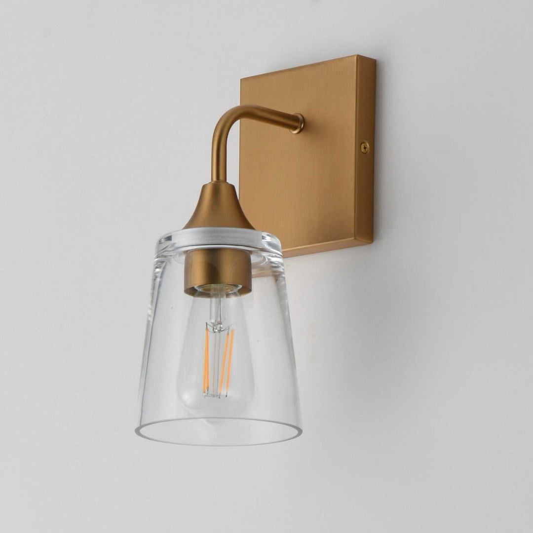 Maxim - 12881CLNAB - One Light Wall Sconce - Hudson - Natural Aged Brass