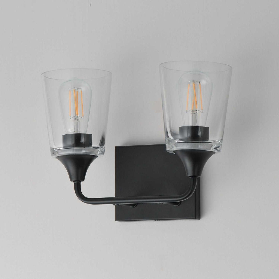 Maxim - 12882CLBK - Two Light Bath Vanity - Hudson - Black