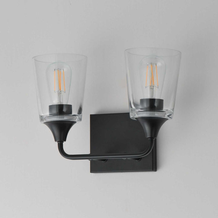 Maxim - 12882CLBK - Two Light Bath Vanity - Hudson - Black