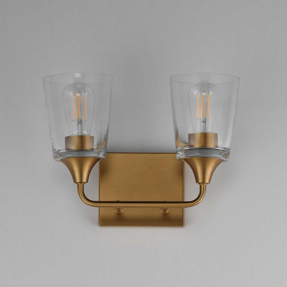 Maxim - 12882CLNAB - Two Light Bath Vanity - Hudson - Natural Aged Brass