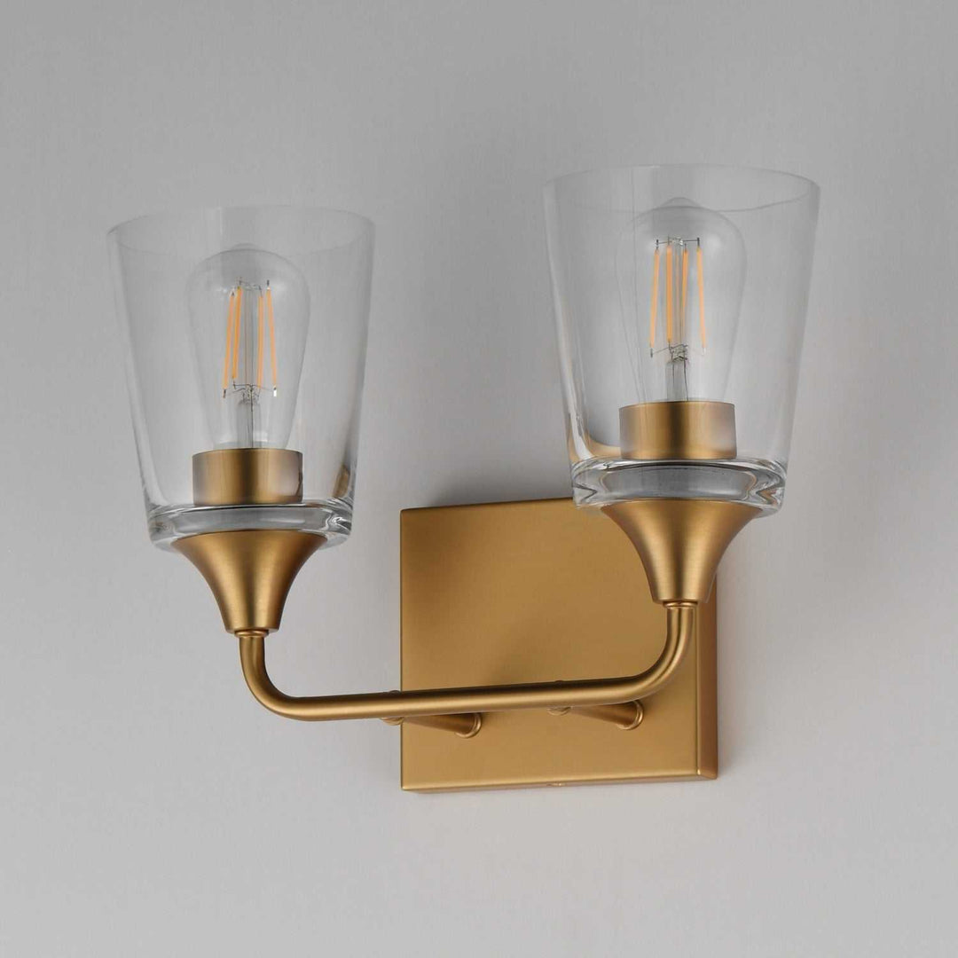 Maxim - 12882CLNAB - Two Light Bath Vanity - Hudson - Natural Aged Brass