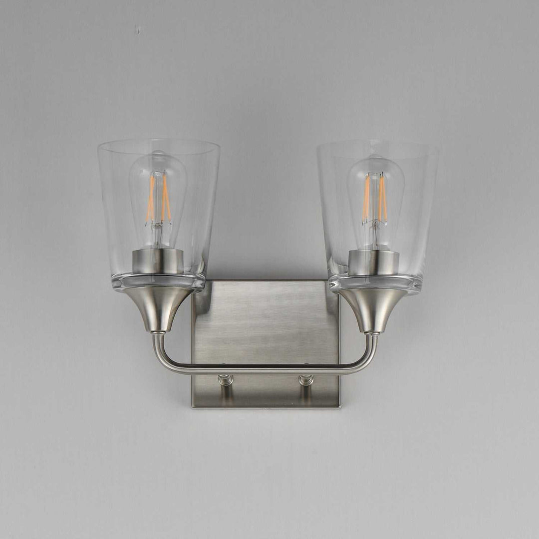 Maxim - 12882CLSN - Two Light Bath Vanity - Hudson - Satin Nickel