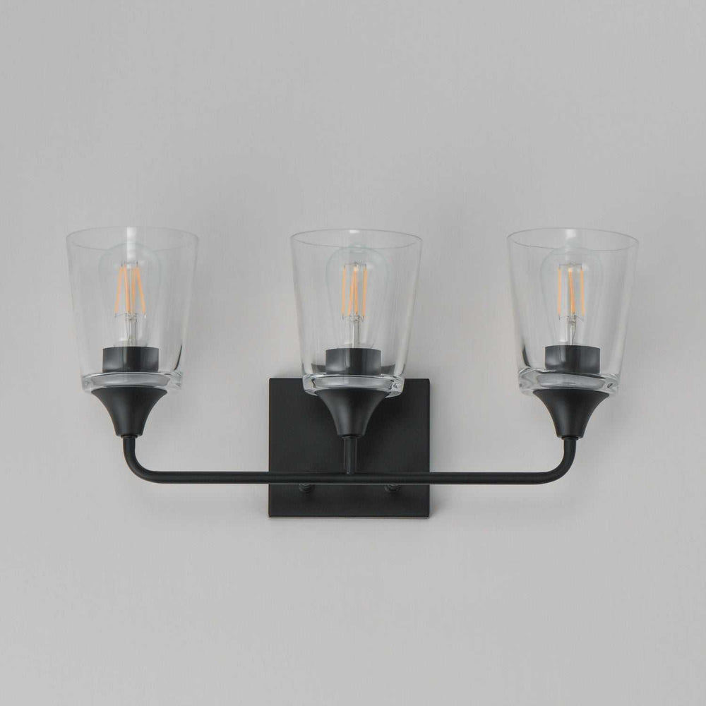 Maxim - 12883CLBK - Three Light Bath Vanity - Hudson - Black