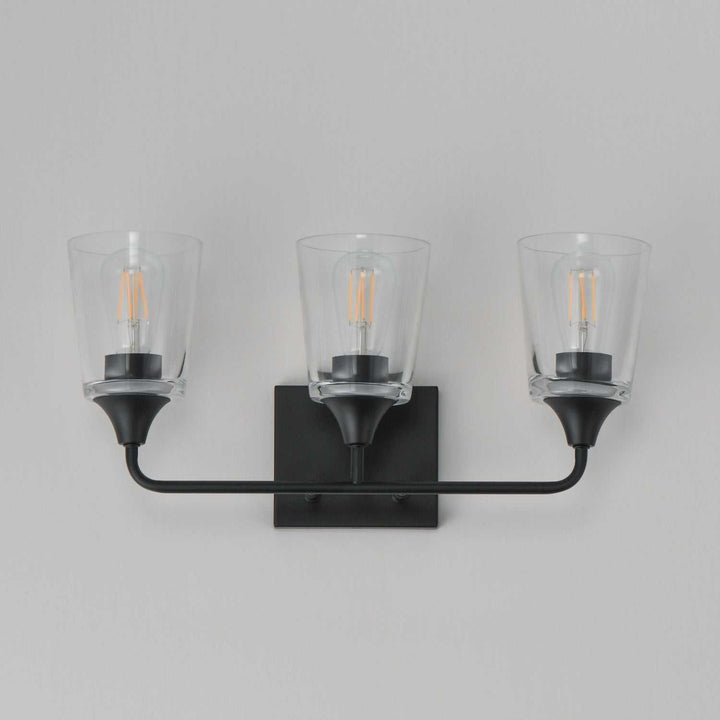 Maxim - 12883CLBK - Three Light Bath Vanity - Hudson - Black