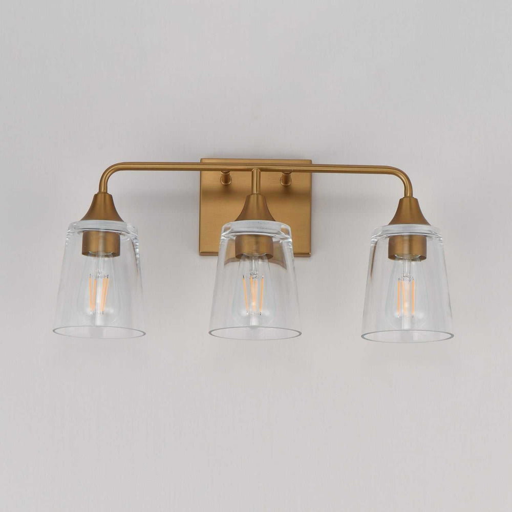 Maxim - 12883CLNAB - Three Light Bath Vanity - Hudson - Natural Aged Brass