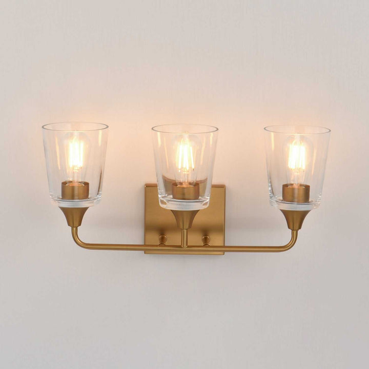 Maxim - 12883CLNAB - Three Light Bath Vanity - Hudson - Natural Aged Brass